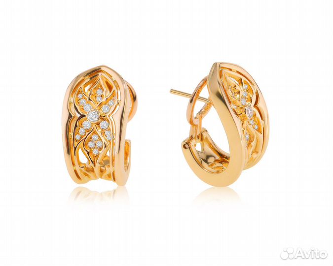 Золотые серьги Magerit Vitral