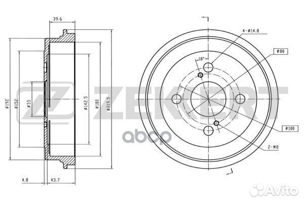 Барабан торм. зад. Toyota Echo (P10) 99- bs-598