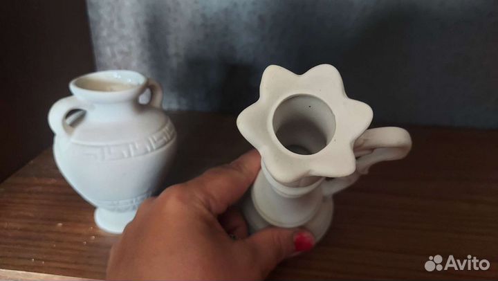 Кувшин, подсвечник керамические, статуэтка