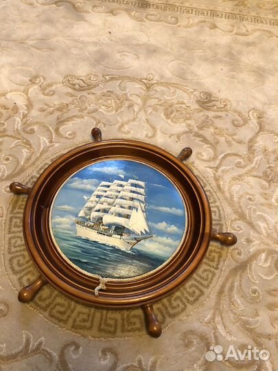 Декоративный штурвал панно