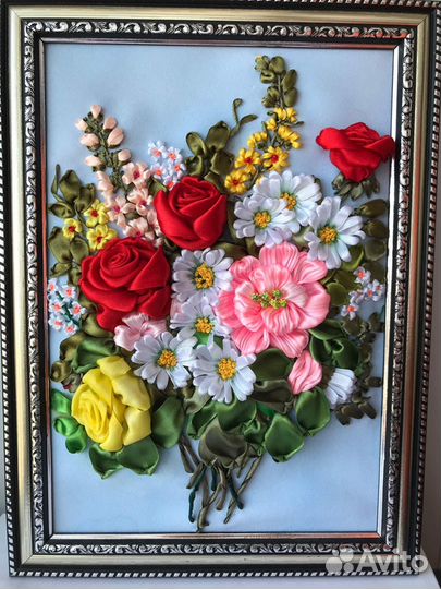 Картины лентами ручная работа