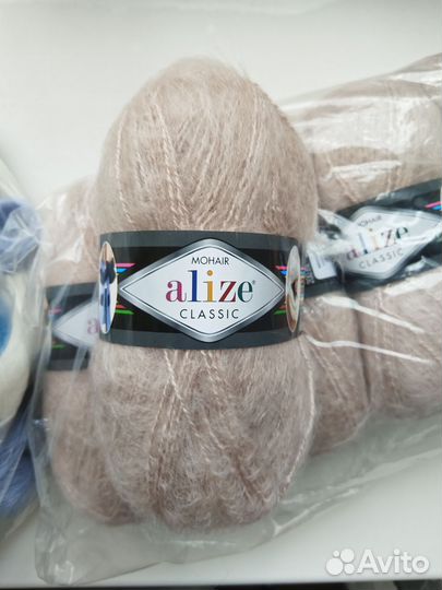 Пряжа alize mohair classic бежевый