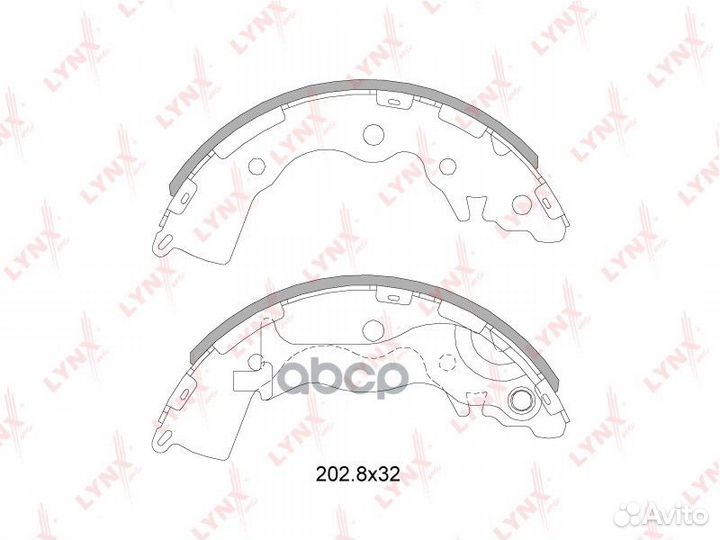 Колодки тормозные барабанные зад BS4402 LYN