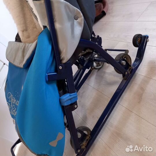 Детские санки коляска с колесами