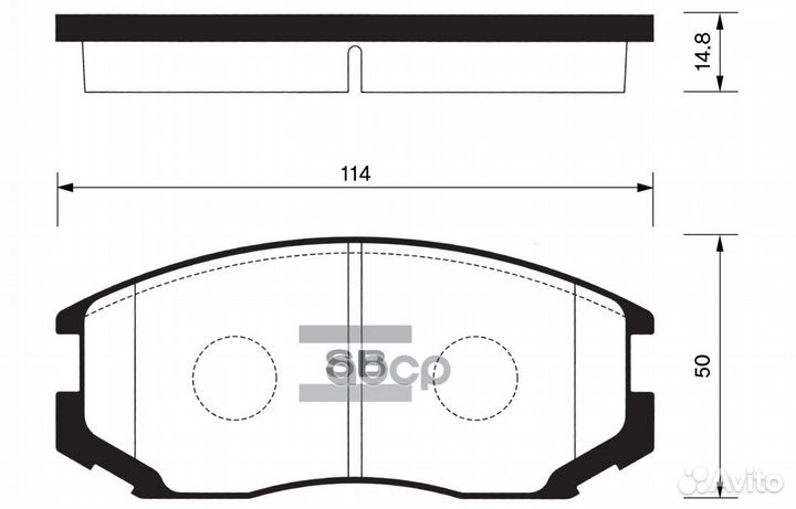 SP1142 колодки дисковые передние Mitsubishi La