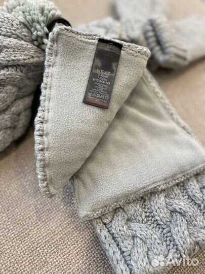 Комплект шапка шарф перчатки Next 6,10,13 лет