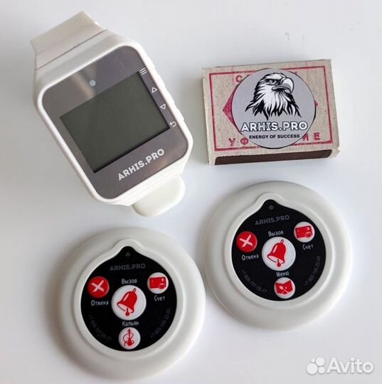 Комплекты вызова персонала: кнопка вызова и часы