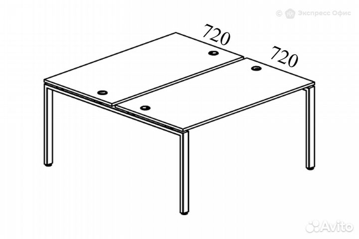 Стол-бенч двойной Metal system style бп.рас-сп-2.5