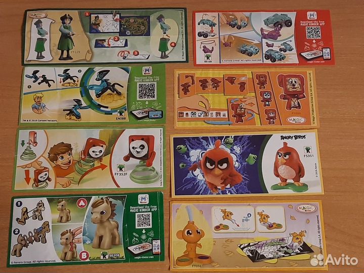 Вкладыши из киндер - сюрпризов