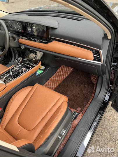 Кожаные 3D коврики в салон авто