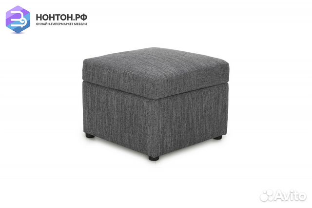 Пуф Квин рогожка серая
