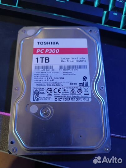 1 тб Жесткий диск Toshiba P300
