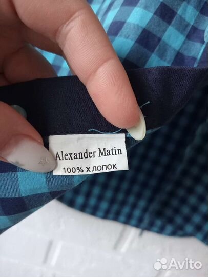 Рубашка в клетку р.164-170 (S)