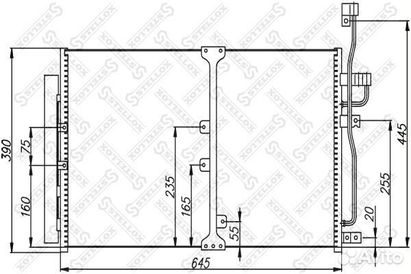 Радиатор кондиционера stellox, 1045608SX