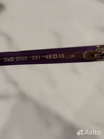 Очки Dolce Gabbana винтаж, розовые с голубым