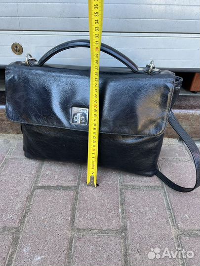 Кожаный портфель сумка gillian унисекс