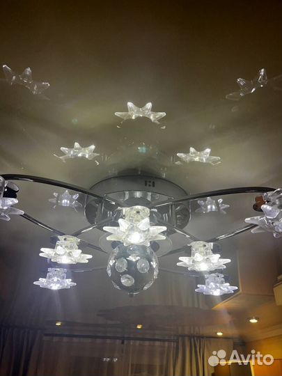 Люстра потолочная светодиодная с пультом бу