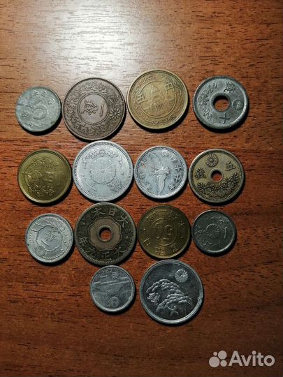 Набор монет старой Японии