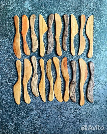 Нож из дерева для масла, паштета.Комплект 3шт