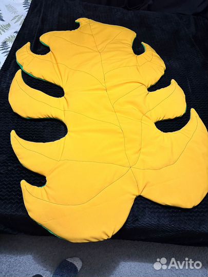 Большая подушка листок коврик монстерра