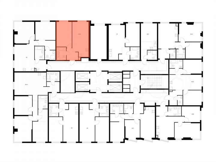 1-к. квартира, 44,5 м², 20/32 эт.