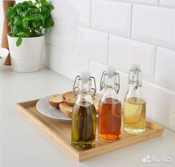 Икеа Коркен Бутылка с пробкой, 150 мл, 3шт