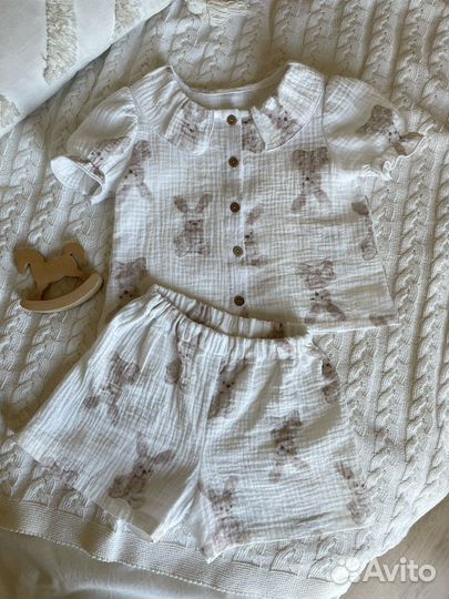 Комплект на малышку муслин