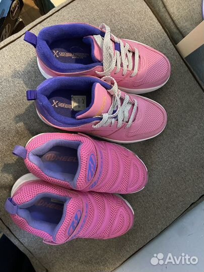 Кроссовки с роликами heelys 32 и 34 размер