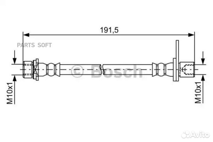 Bosch 1987481738 Шланг торм. задн. внут. 160mm