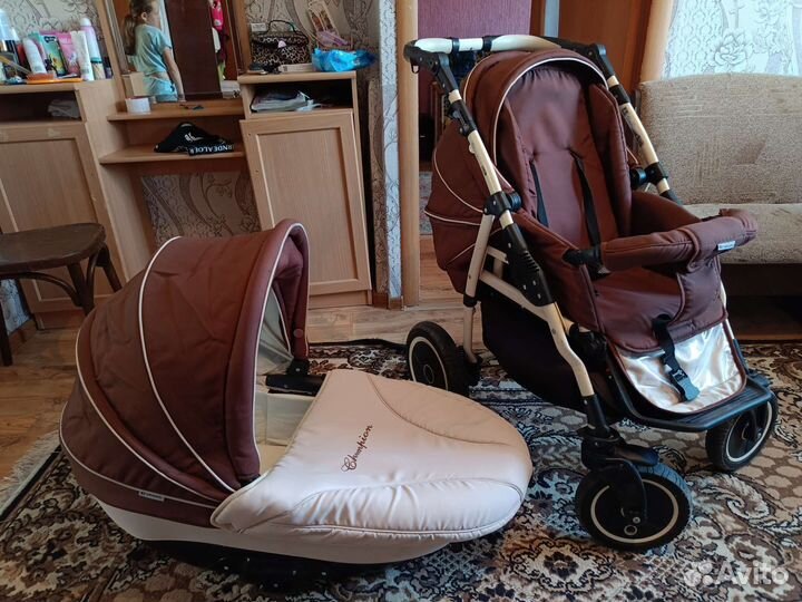 Коляска 2 в 1 adamex champion