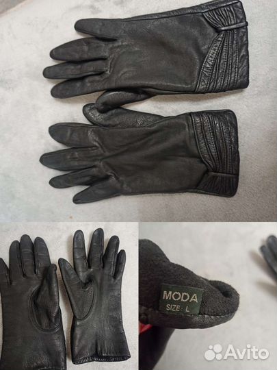 Перчатки женские кожаные