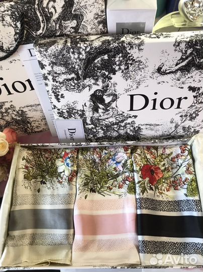 Шёлковый поаток Dior (набор 3 шт)