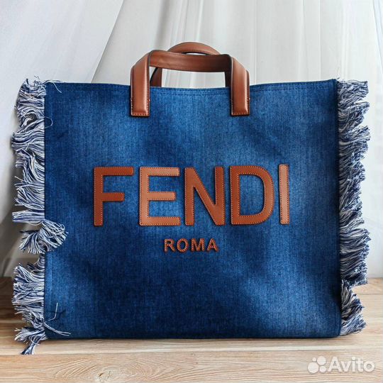 Cумка fendi pecaboo denim