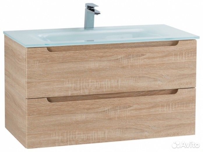 Тумба с раковиной BelBagno Etna 80-BB810/465-LV-VTR-BL Rovere Bianco