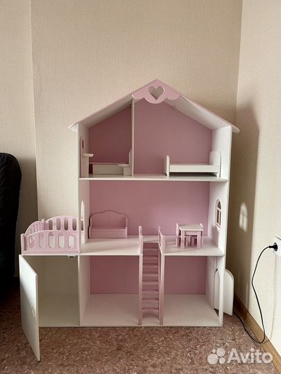 Кукольный домик для барби с мебелью