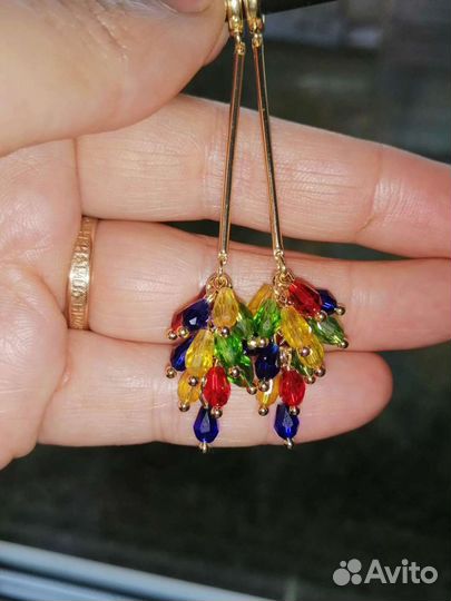 Серьги кольца бижутерия