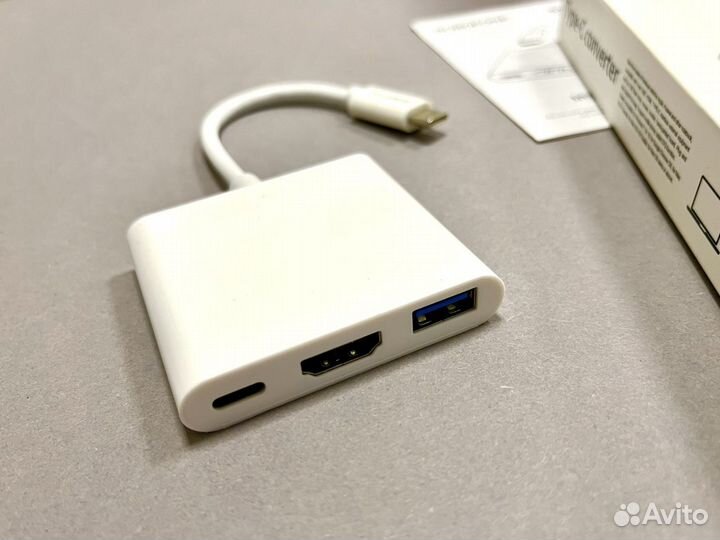 Переходник для Macbook 3в1 Type-C