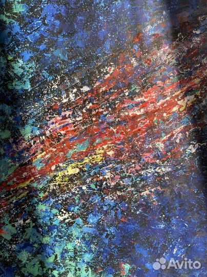 Картина на холсте акрилом абстракция