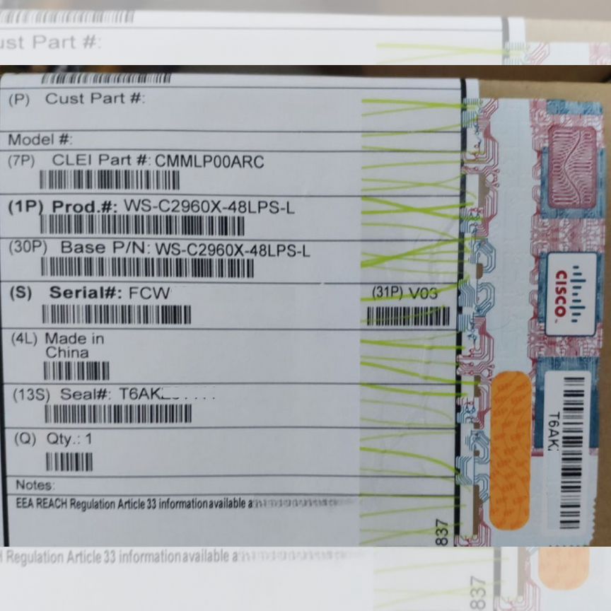 [WS-C2960X-48LPS-L] Коммутатор Cisco 2020 Год Выпуск Ws-C2960x-48lps-L
