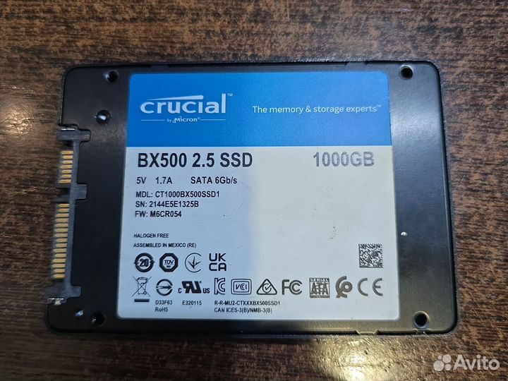 SSD Crucial BX500 1Tb