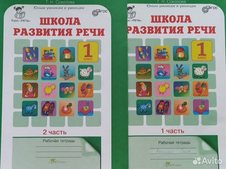 Школа развития речи 1 класс Соколова Т.Н
