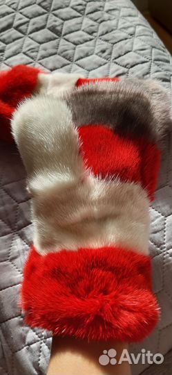 Норковые варежки женские