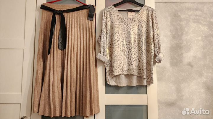 Новая Кофта и Юбка р.54-52 Италия с Золотом