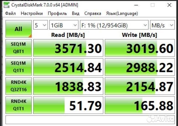 Твердотельный накопитель SSD Samsung M2 nvme 1tb