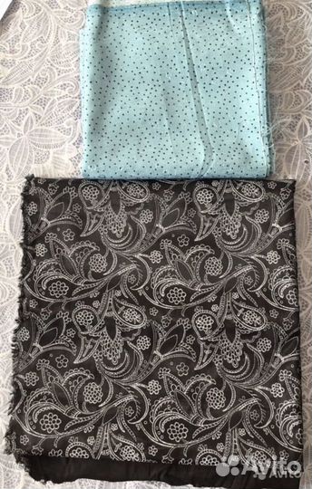 Ткани СССР: гипюр, шелк,саржа подкл., ткань