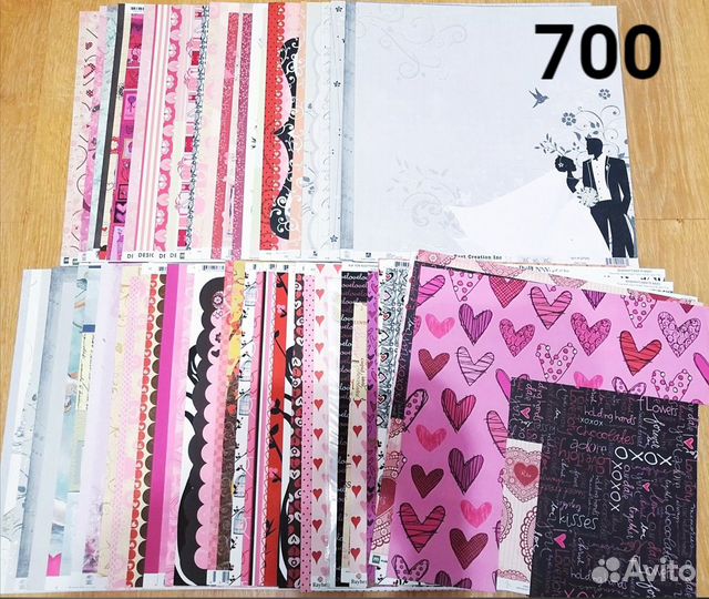 Бумага для скрапбукинга 30х30 разная