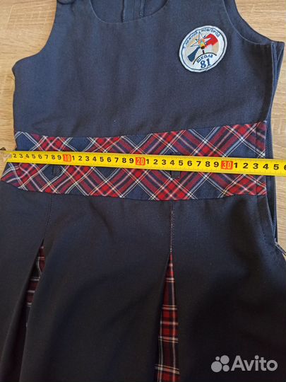 Школьный сарафан синий 146 152