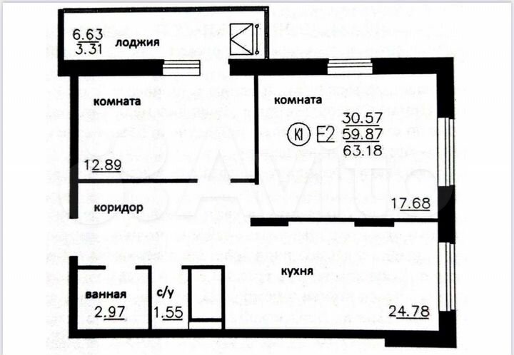 2-к. квартира, 67 м², 17/22 эт.