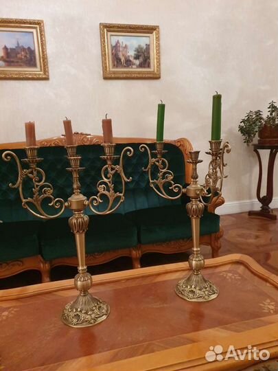 Подсвечники и канделябры лануть бронза