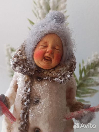 Ватная игрушка на елку